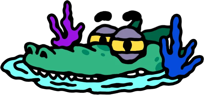 Game mascot crocodile illustration